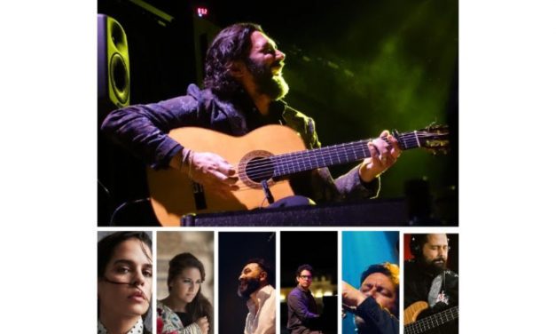 Josemi Carmona con Angeles Toledano, Lela Soto, Israel Suarez «El Piraña» , Luis Guerra, Enriquito y Jony Losada. Latin Jam en Sala Villano. El 8 de febrero.