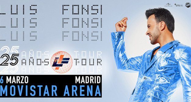 Concierto Luis Fonsi 25 años tour Movitar Arena 06/03/25